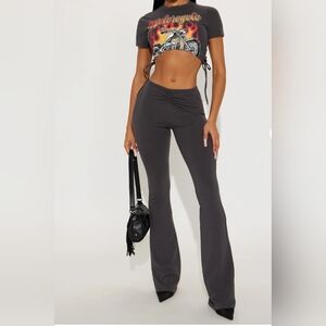 Fashion Nova Charcoal Flare Pants